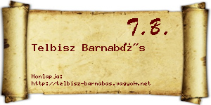 Telbisz Barnabás névjegykártya